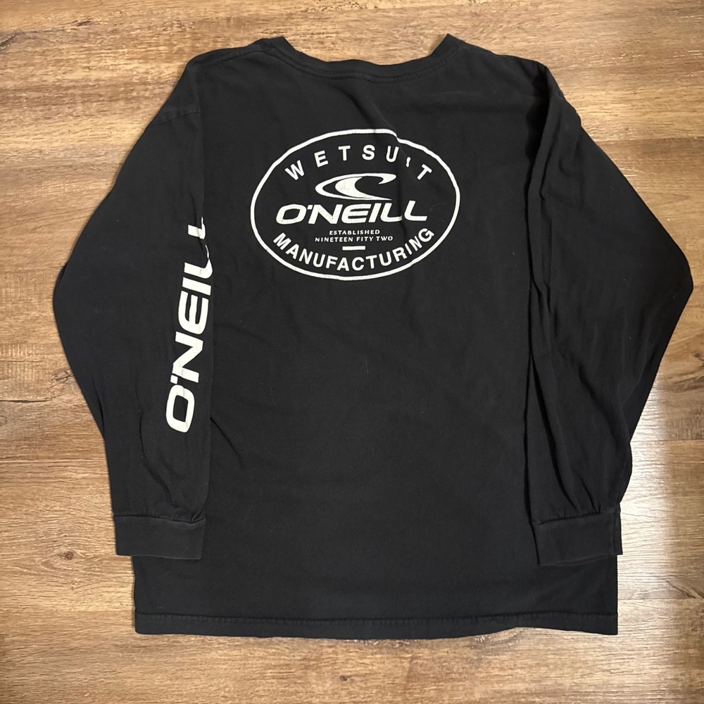 O'Neill Mens Wetsuit Manufacturing Long Sleeve Graphic T-Shirt Black Size L